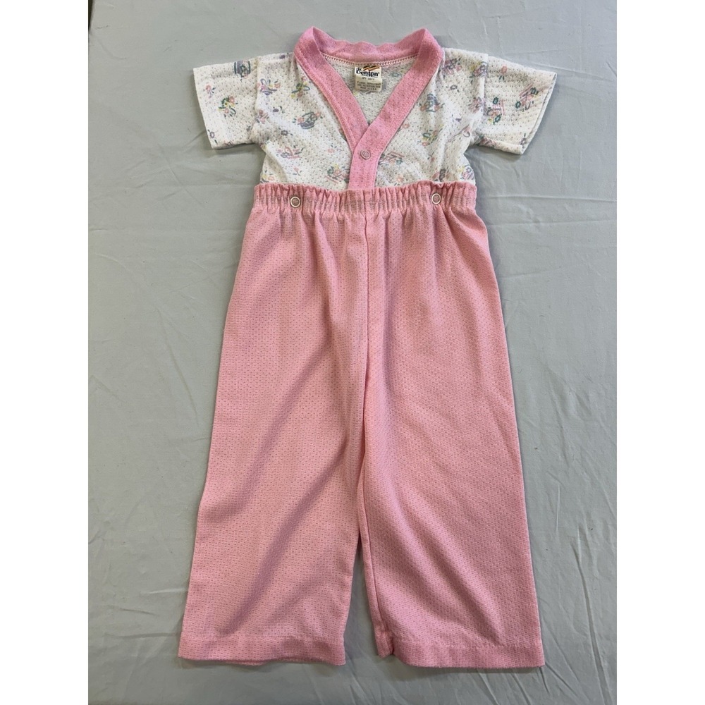 Vintage 1980 / 1990s Dr Denton 12 Month Snap Pajamas
